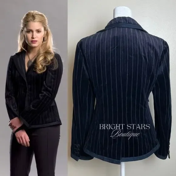 Extremely Rare Velvet Blazer ASO Rosalie Hale Twilight Promotional Images Blue - Picture 2 of 12
